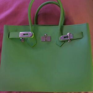 Vibrant Green Satchel Bag